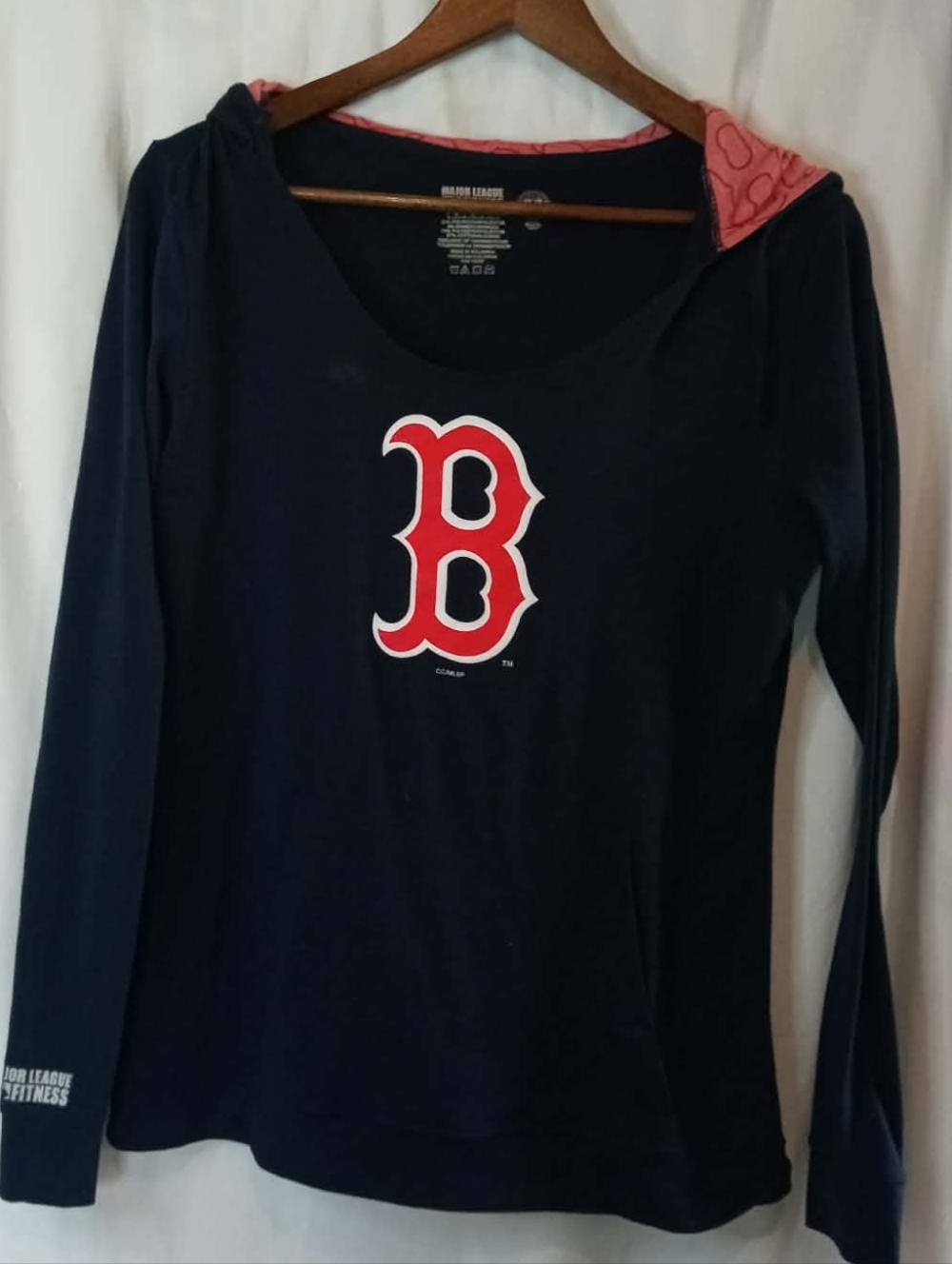 Boston Red Sox Navy Printed Hooded Long Sleeve Pockets Medium Baseball MLB